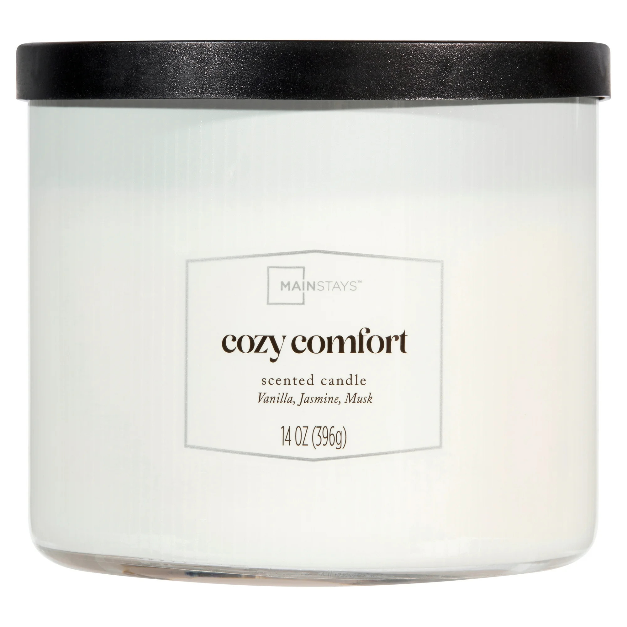 Mainstays 3-Wick Textured Wrapped Cozy Comfort Scented Candle, 14 oz | Walmart (US)