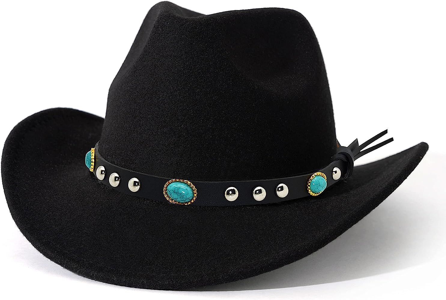 Lisianthus Felt Wide Brim Western Cowboy Hat for Men & Women | Amazon (US)