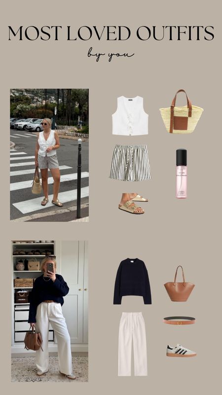 Most loved outfits by you! 

Summer Style, Summer Outfit Inspiration, Tailored Trousers, Holiday outfit, Waistcoat, Belt, Sandals, Loewe Raffia Bag, Adidas Trainers 

#LTKtravel #LTKsummer #LTKeurope