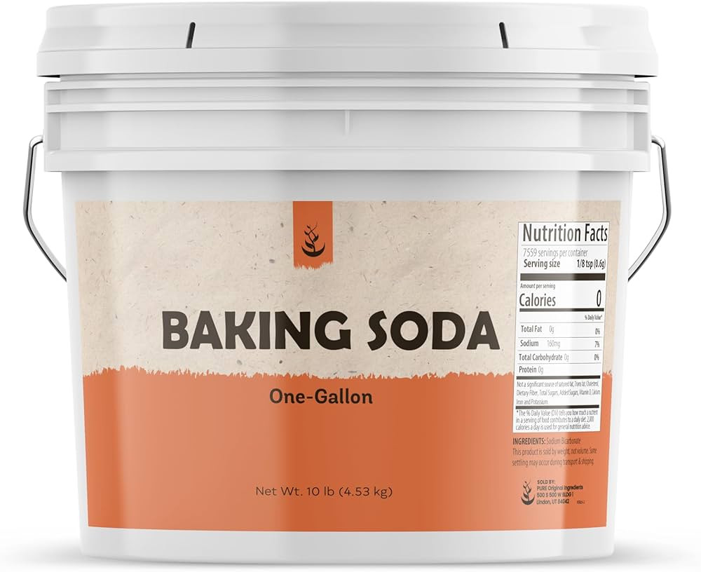 Pure Original Ingredients Baking Soda (1 Gallon), Cooking, Baking, Cleaning (160 Ounce) | Amazon (US)