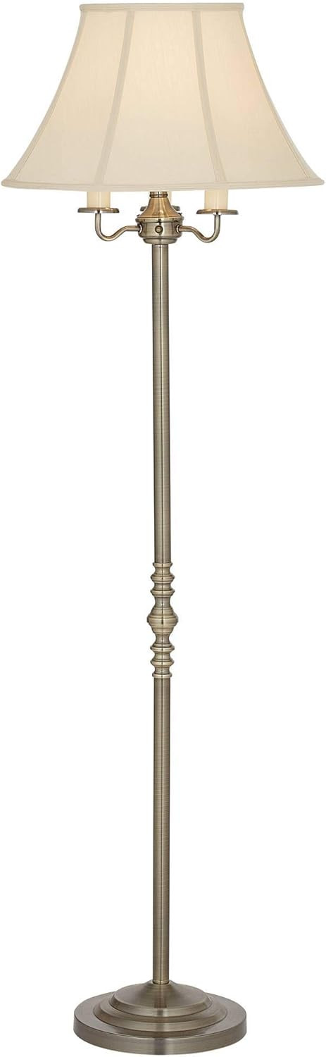 Regency Hill Montebello Traditional Shabby Chic Floor Lamp Standing Pole 59" Tall Antique Brass G... | Amazon (US)
