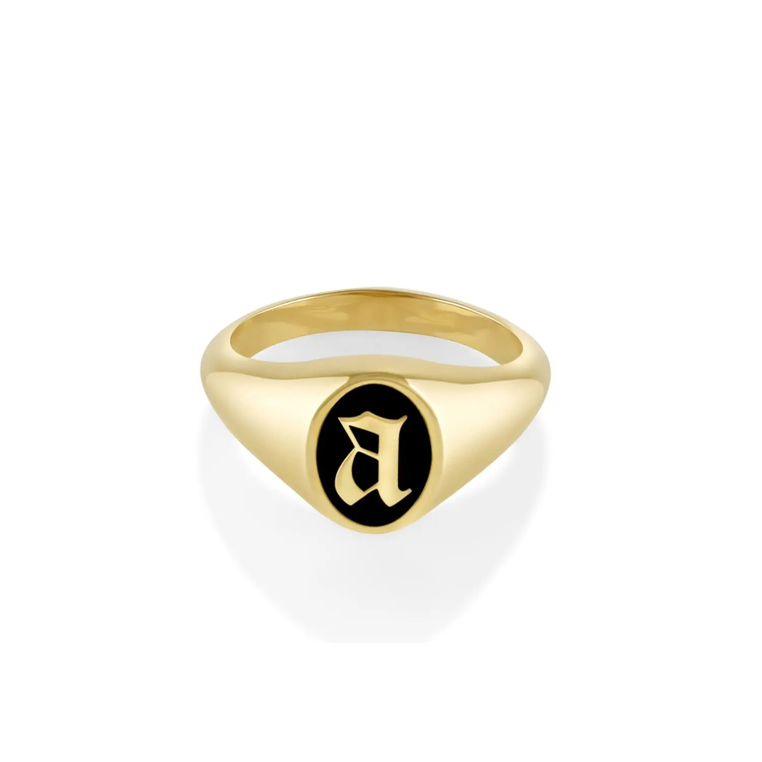 Initial Enamel Signet Ring - Marrow Fine | Marrow Fine