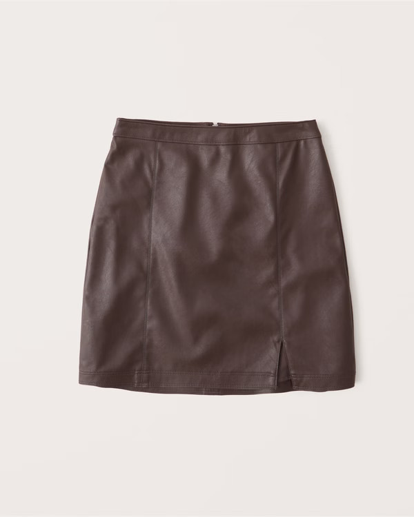 Vegan Leather Mini Skirt | Abercrombie & Fitch (US)