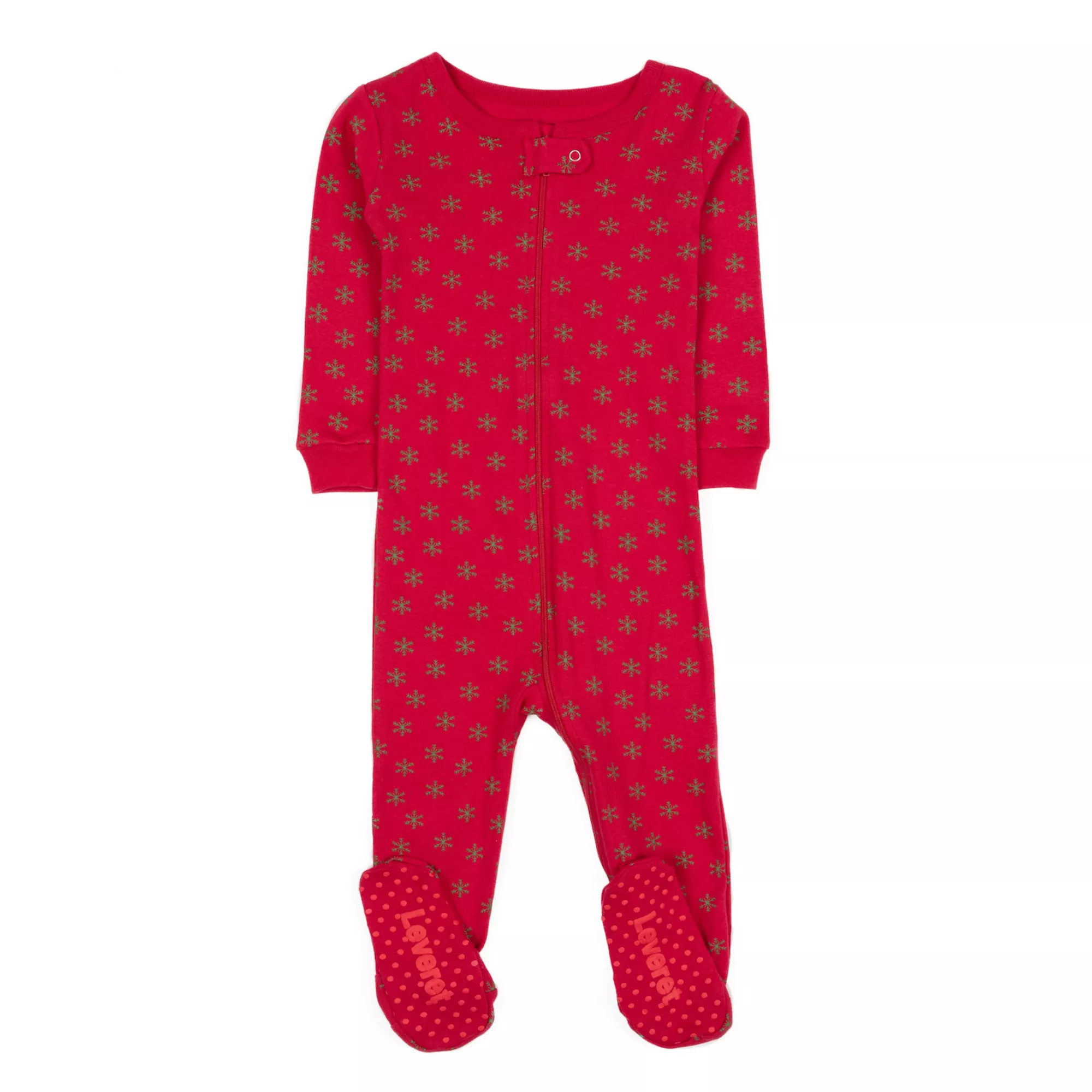 Leveret Kids Footed Cotton Pajama Snowflake | Kohl's