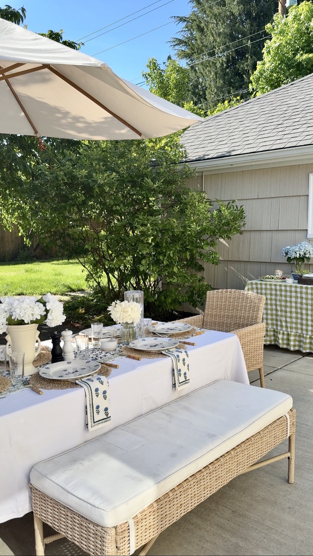 We threw together a dinner party for a couple friends this weekend and I didn’t have anything red, white, and blue… nothing against them, but if you combine a tablecloth, some flowers, and some interesting tableware, you have a special party! I’m trying to host more this year but still keep it laid-back. That doesn’t mean it can’t be beautiful though!

#LTKSeasonal #LTKHome