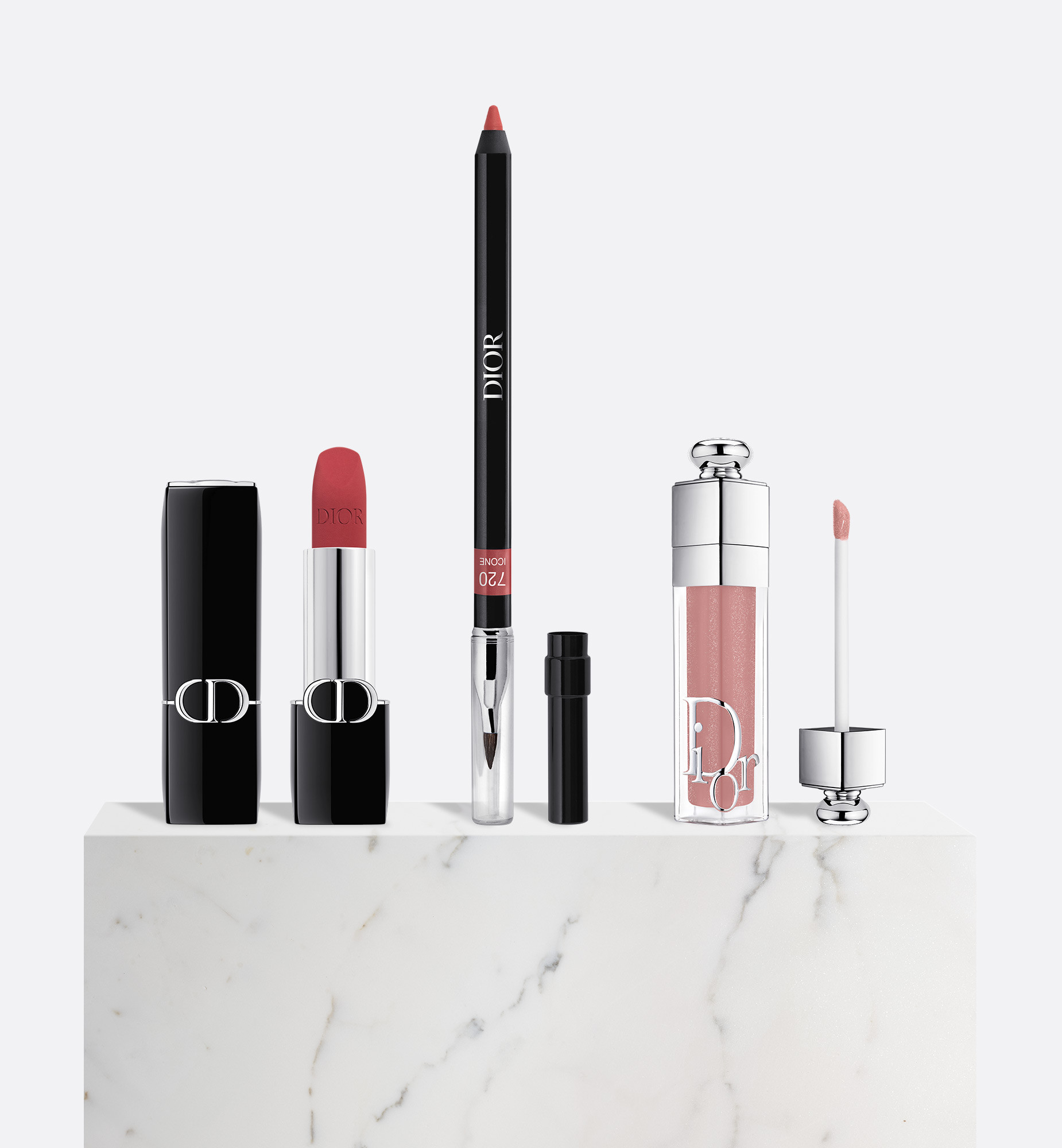 Makeup Trio Gift Set-Rouge Dior (720), Rouge Dior Contour (720) and Dior Addict Lip Maximizer (013) | Dior Beauty (US)