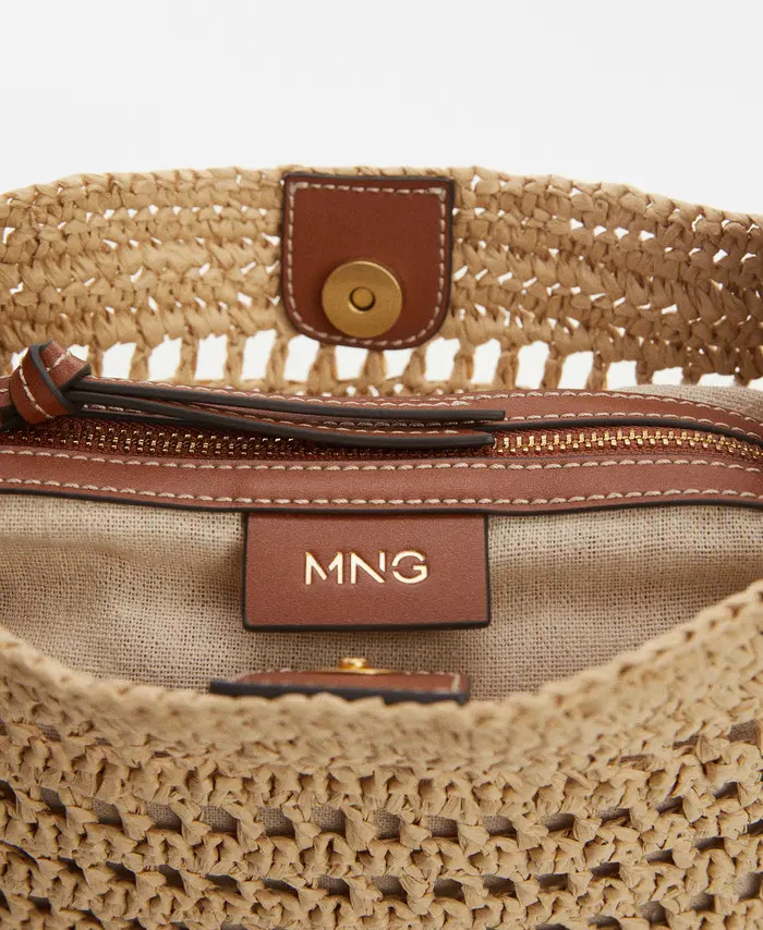 Large Valeta Crocheted Raffia Bag | Nordstrom