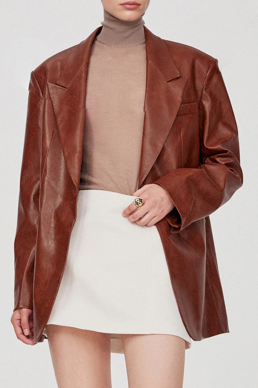 Stonham Blazer in Eco Wax Leather | Fabrique
