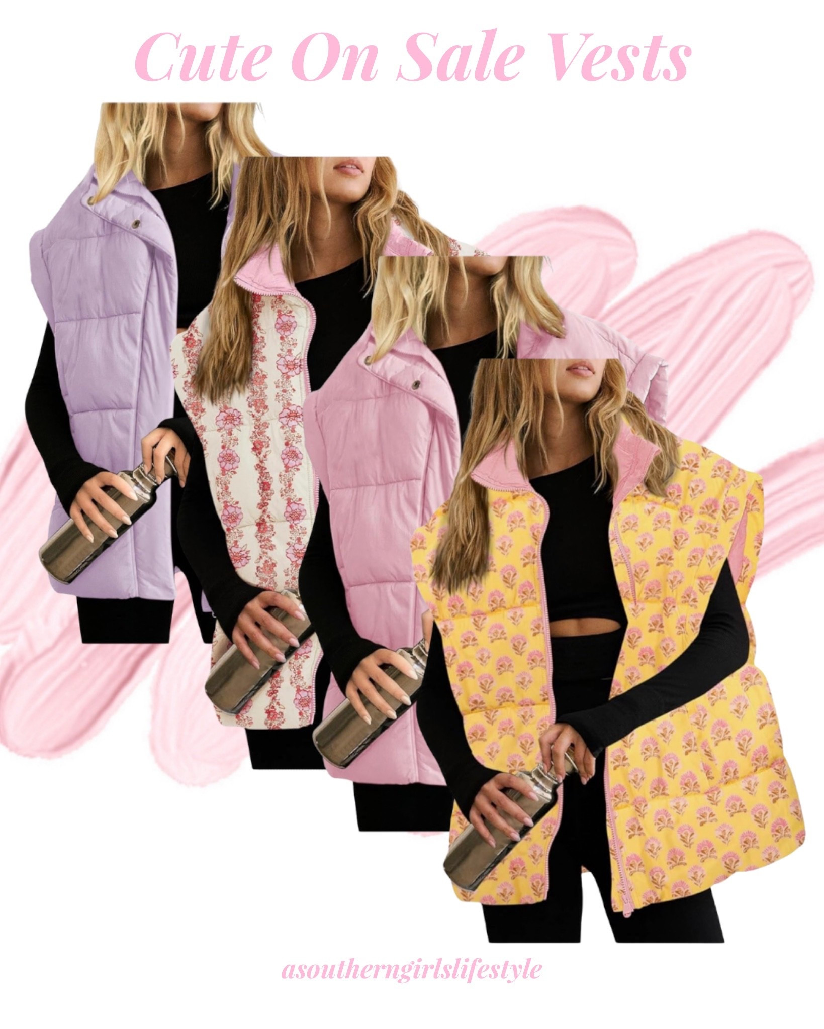 Cute on Sale Puffer Vests for end of Winter into Spring - solids & florals! A fun pop! 

Layer over a sweatshirt/tee with leggings/jeans

Winter into Spring. Outerwear 

#LTKSeasonal #LTKPetite #LTKSaleAlert