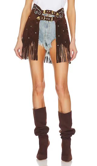 Sweet Creature Chaps Skirt in Brown | Revolve Clothing (Global)