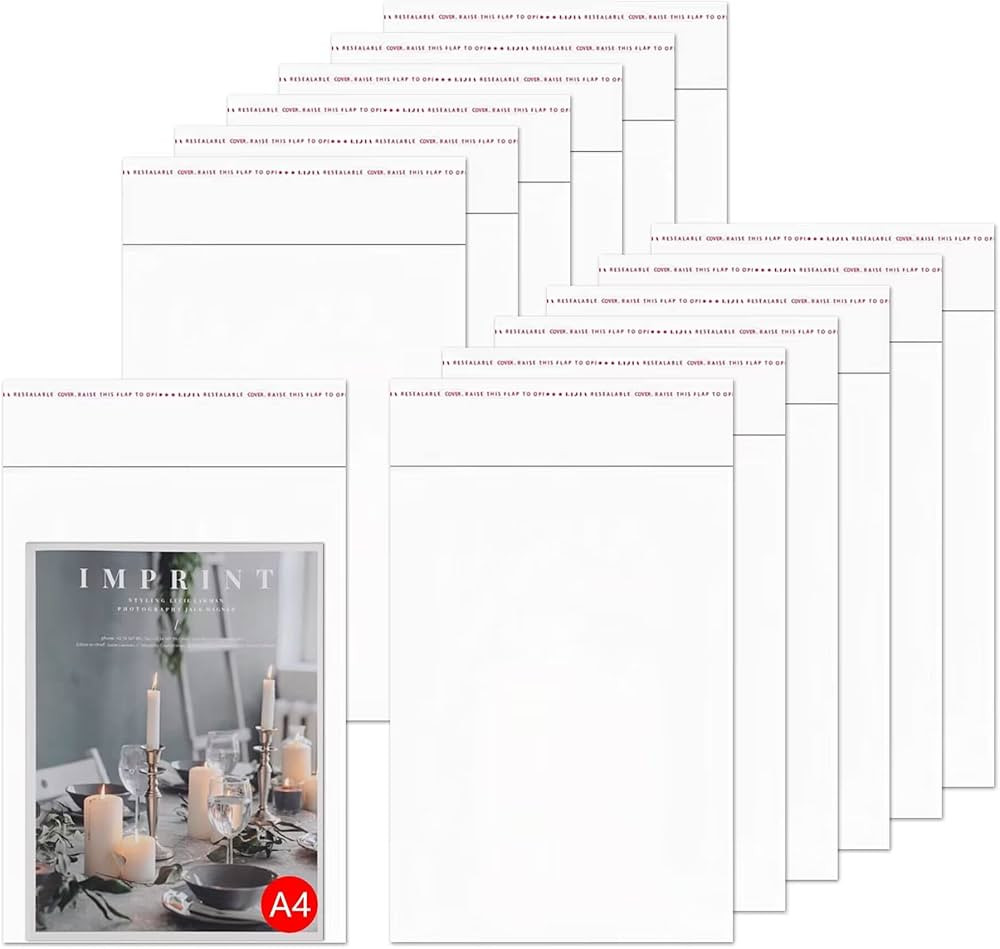 Cellophane Bags Self Adhesive 10x13" 200pcs Self Sealing Plastic Bags Resealable Clear Bags for S... | Amazon (US)