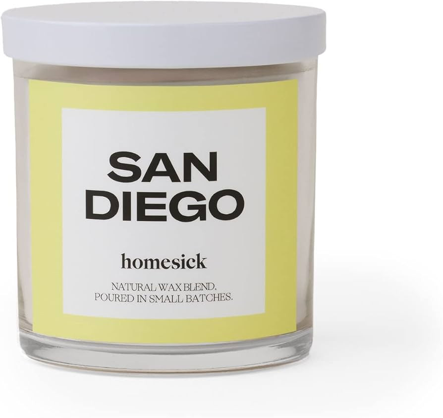 Homesick Premium Scented Candle, San Diego - Scents of Lavender, Rosemary, Marine, 7.5 oz, 30-35 ... | Amazon (US)