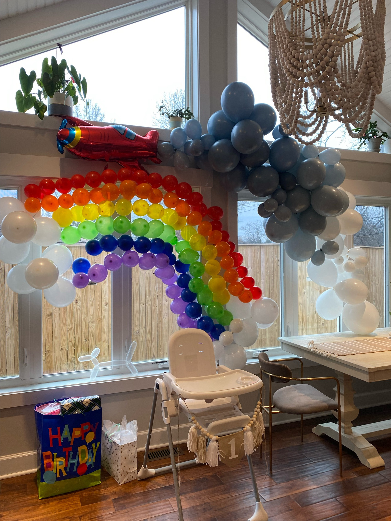 The rainbow is from party city 