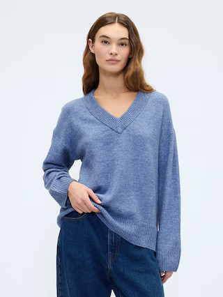 Oversized V-Neck Sweater | Gap Factory