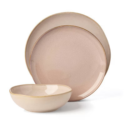 Oneida 12pc Dinnerware Set Organic Shade Natural Clay | Target