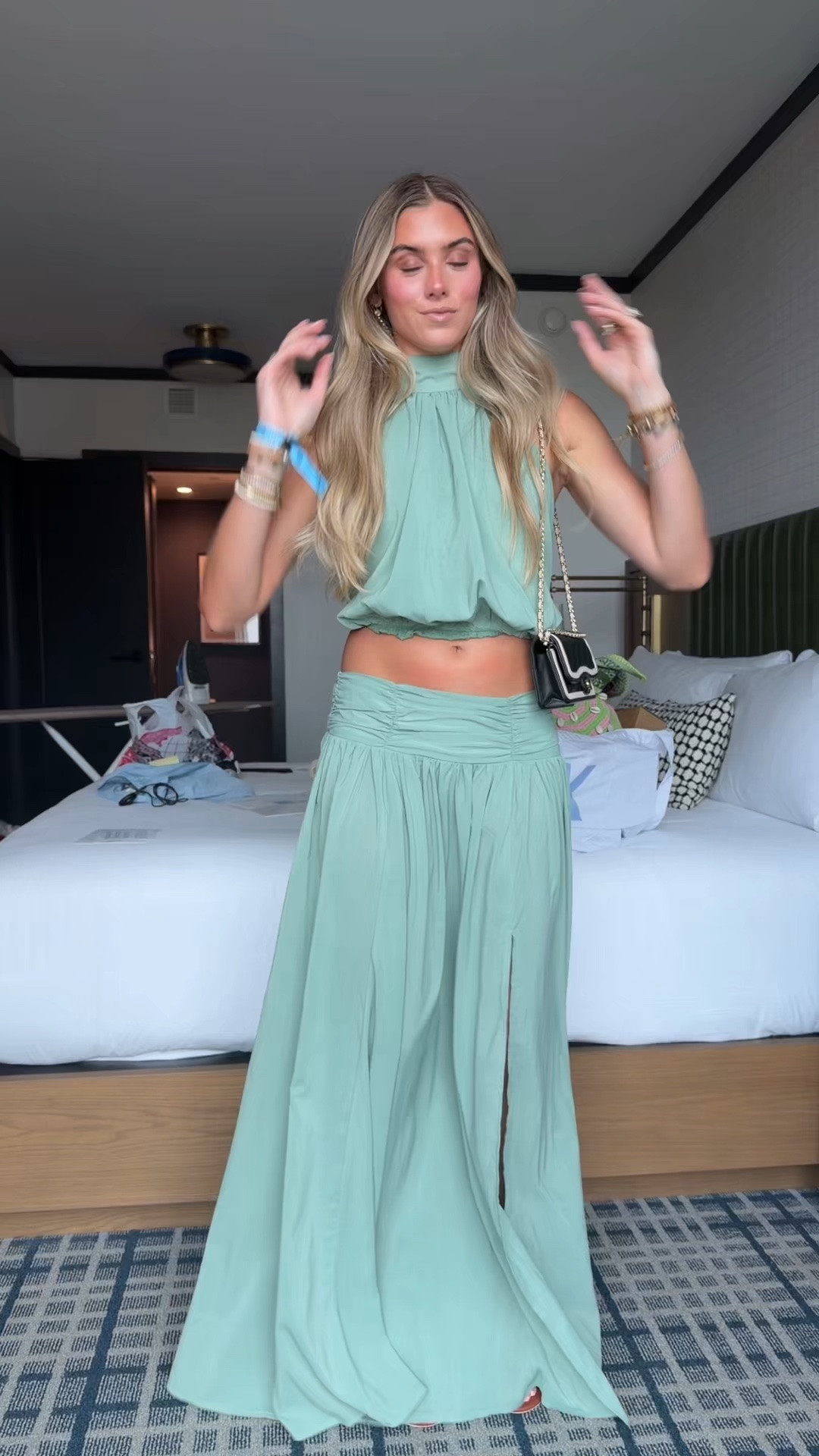 Ltk con happy hour outfit! This two piece matching skirt set is from Showpo. Size 2. It’s the perfect green shade! I paired it with my Amazon flip flop heels.

#LTKCon #LTKootd #LTKdayinmylife