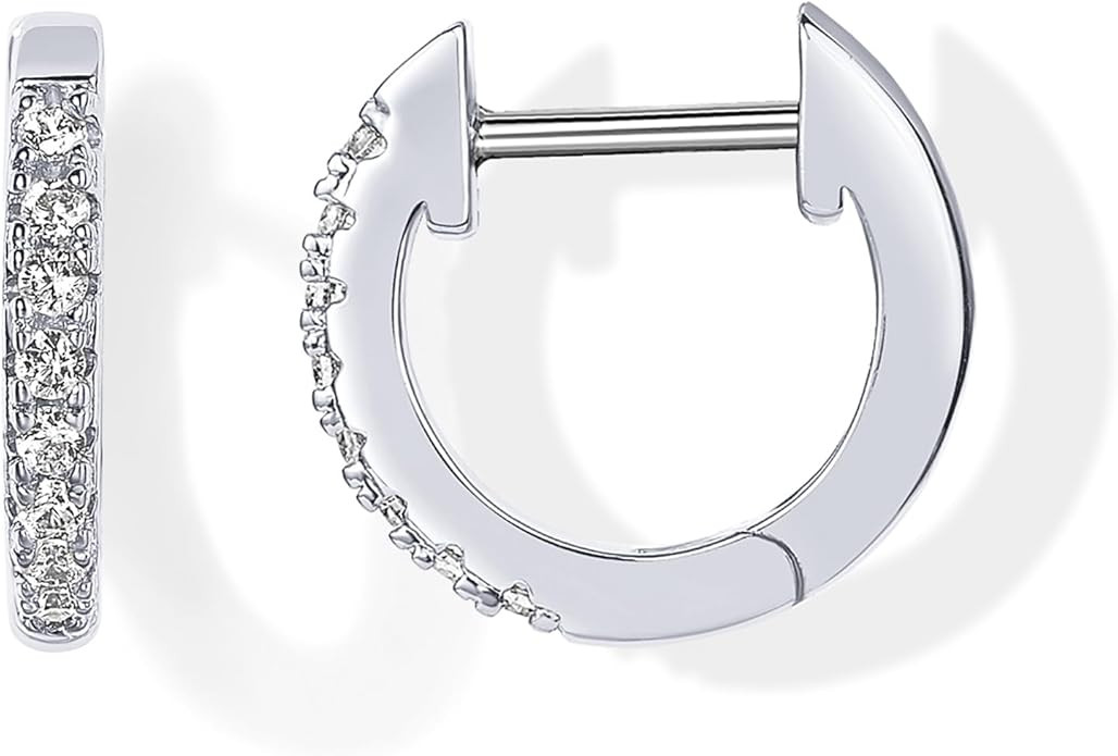 PAVOI 14K Gold Plated Cubic Zirconia Cuff Earrings Huggie Stud | Amazon (US)