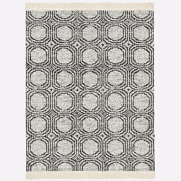 Concentric Circle Rug - Iron | West Elm (US)