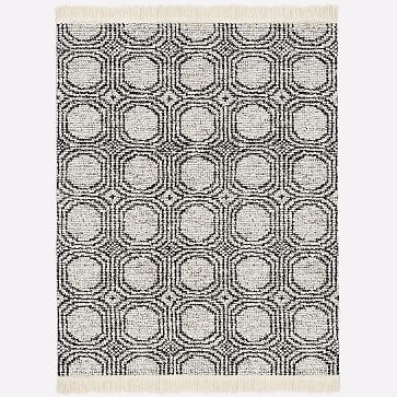 Concentric Circle Rug - Iron | West Elm (US)