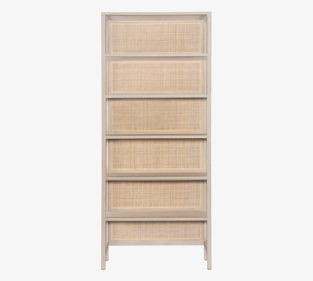 Dolores 38" X 90" Cane Etagere Bookcase | Pottery Barn (US)