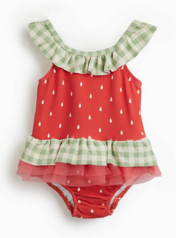 Novelty Strawberry Swimsuit Costume Up to 3 mths | Tu Clothing