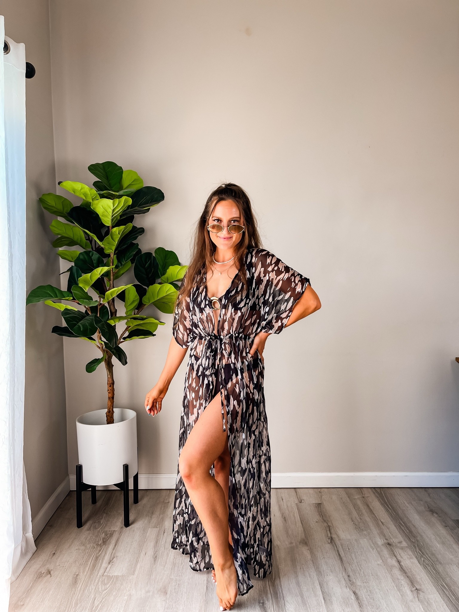 Leopard Print kimono. Cupshe

#LTKSwim #LTKPetite