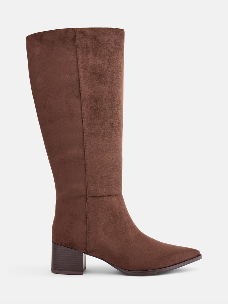 Scenario Women's Tall Block Heel Boots | Walmart (US)