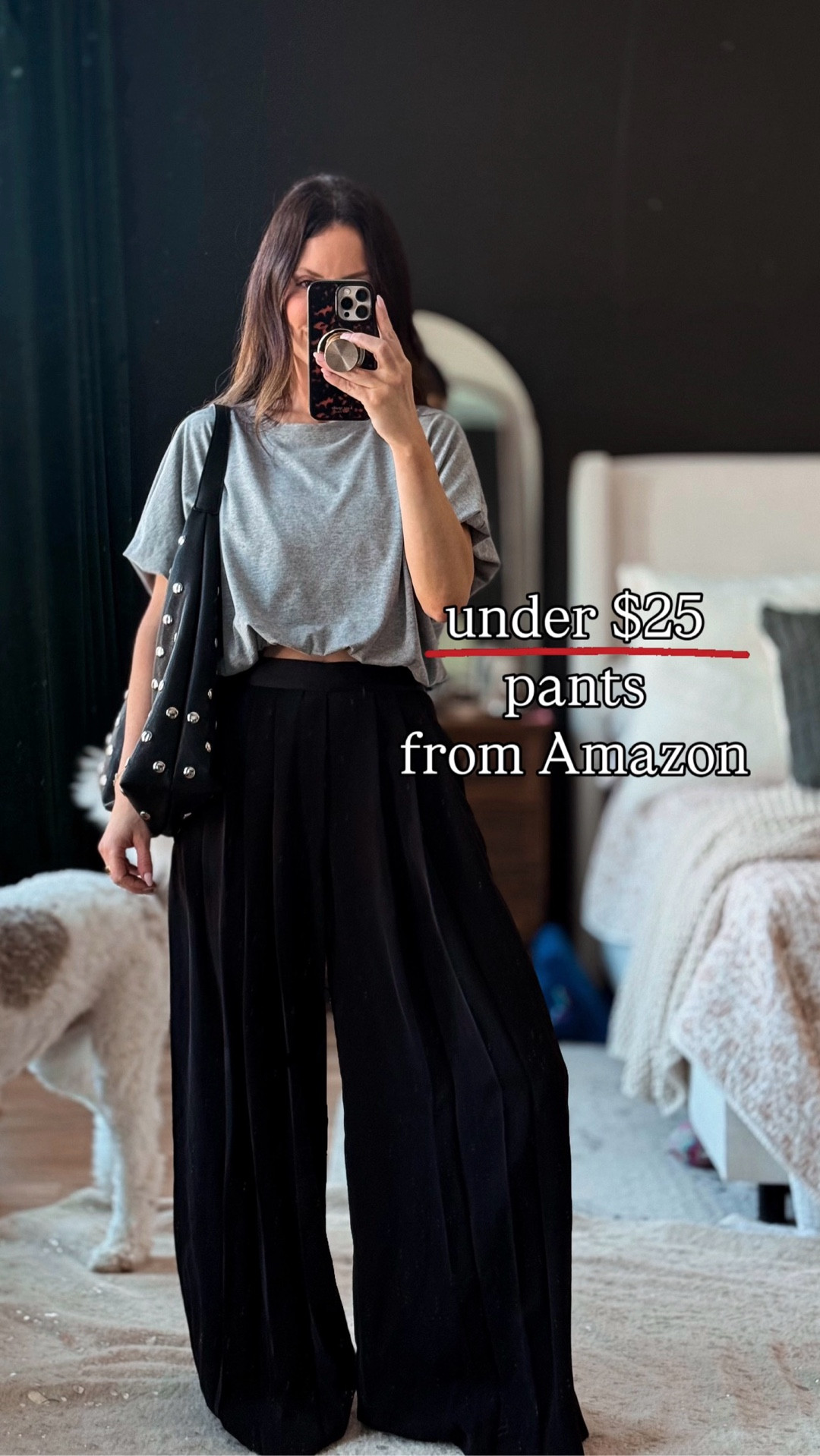 Wide leg pleated pants from Amazon on sale under $25
5’6”1/2 - 130 
Wearing size 2
#amazonfashion 
Wide leg pants
Wide leg trousers 



#LTKootd #LTKOver40