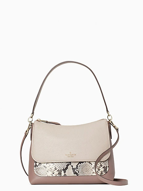 melody mixed material flap shoulder bag | Kate Spade Outlet