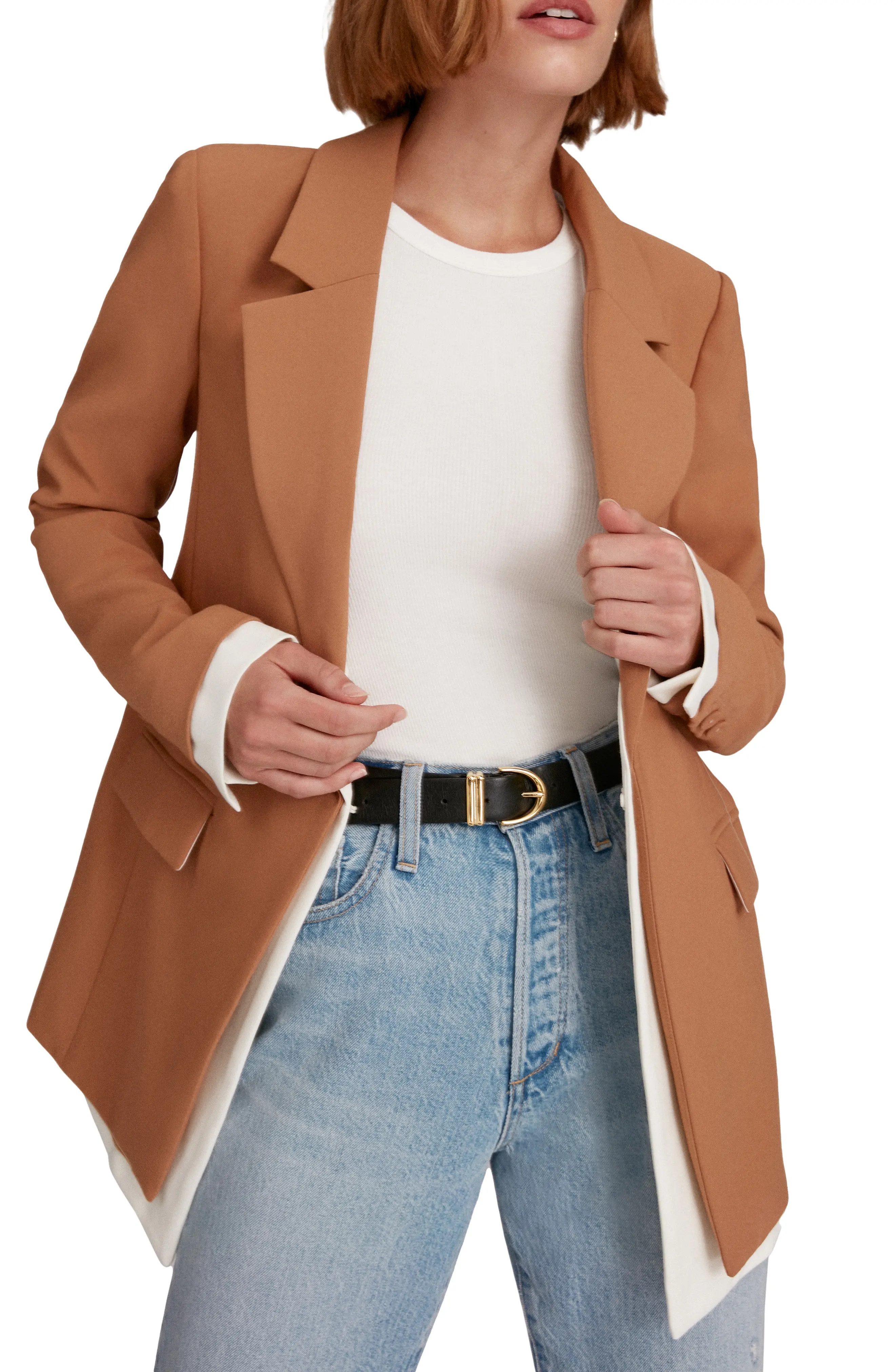 Favorite Daughter The Kelly Blazer, Size Medium in Tan Multi at Nordstrom | Nordstrom