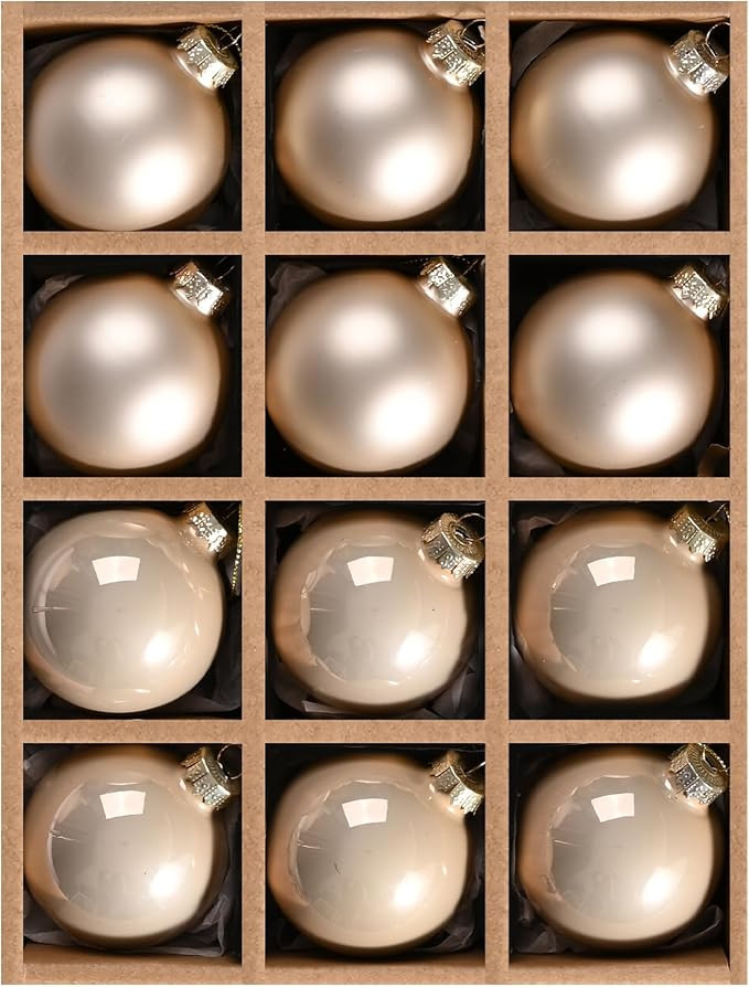 WDS WONDROUS Glass Christmas Hanging Ball Ornaments, Set of 12 Decorative Balls for Xmas Tree Dec... | Amazon (US)