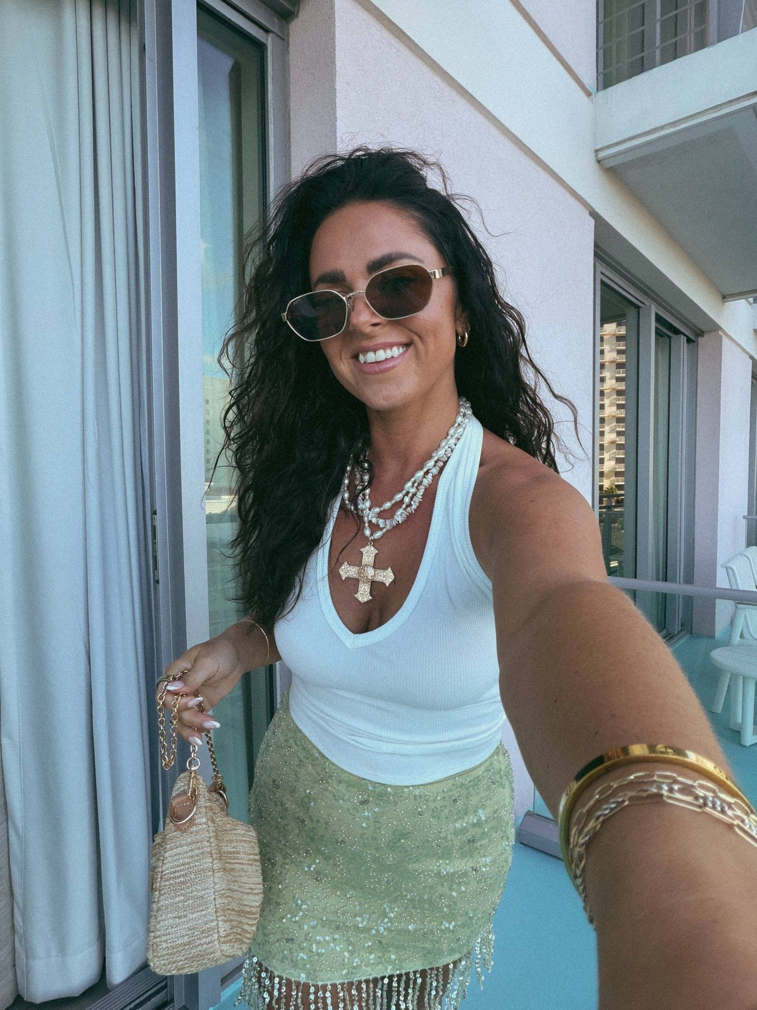 Fun little skirt for dinner 🐚💚

#LTKgrwm #LTKTravel #LTKootd