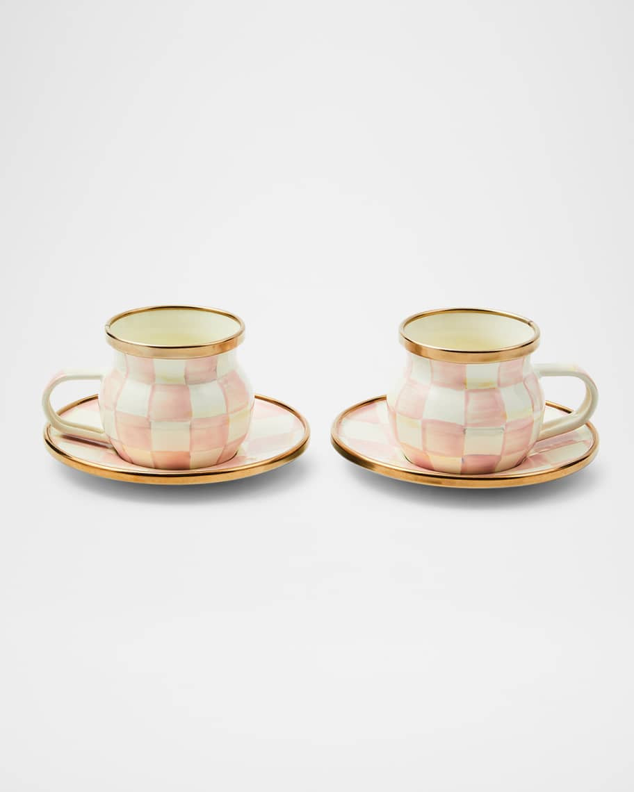 Rosy Check Espresso Cup and Saucer Set | Neiman Marcus