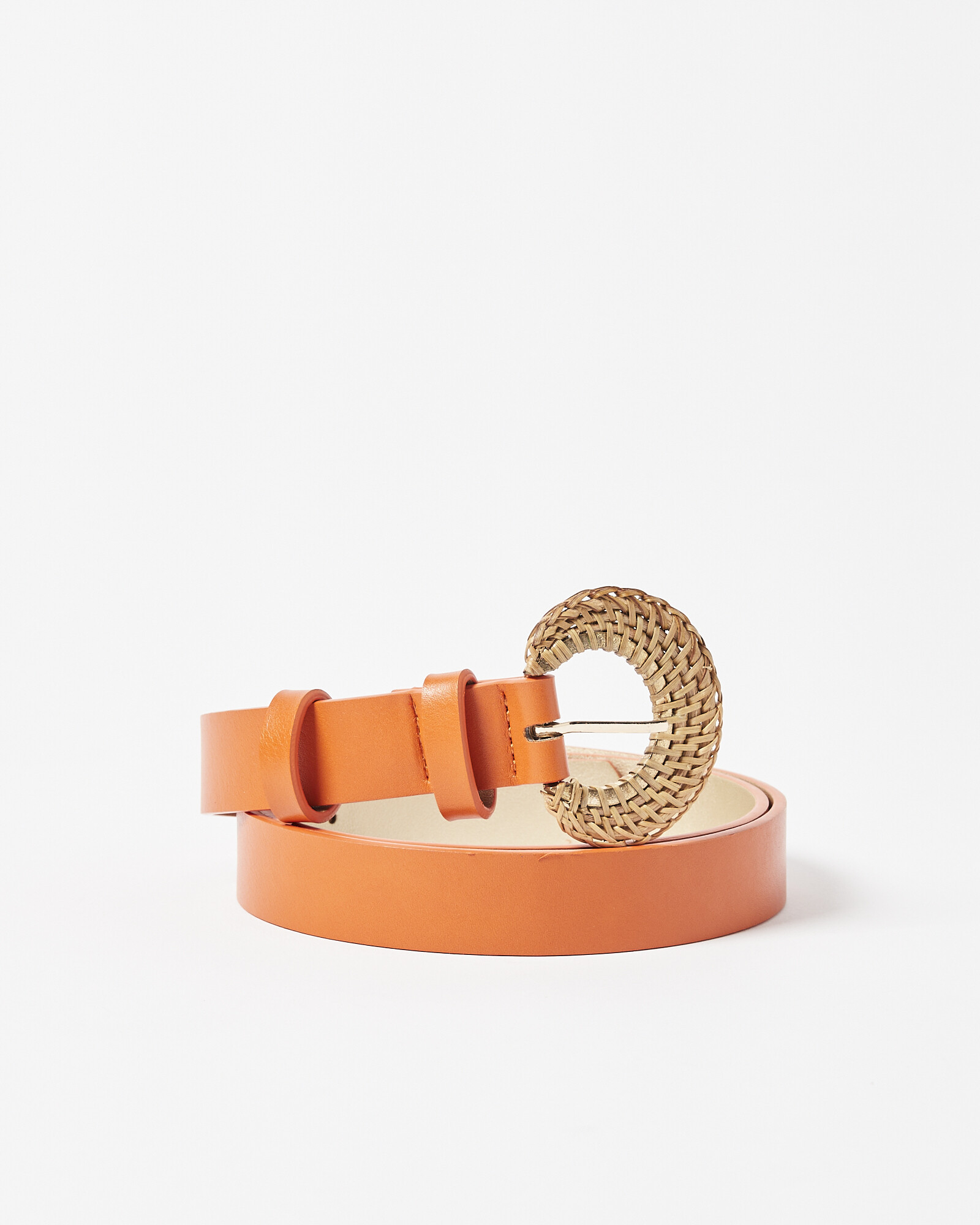 Wicker Buckle Orange Jeans Belt | Oliver Bonas | Oliver Bonas (Global)