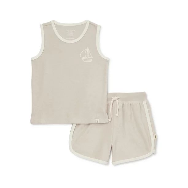 easy-peasy Baby and Toddler Boy Terry Cloth Tank Top and Shorts Outfit Set, 2-Piece, Sizes 12M-5T | Walmart (US)