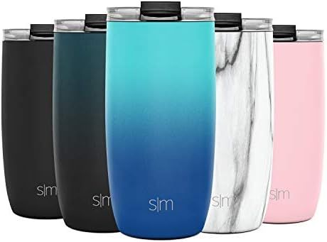 Simple Modern Voyager Insulated Travel Mug Tumbler with Straw and Clear Flip Lid Coffee Cup Stain... | Amazon (US)