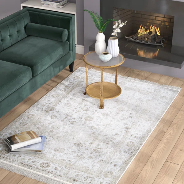 Dundas Power Loom Ivory Rug | Wayfair Professional