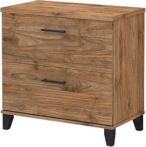 Bush Furniture Somerset 2-Drawer Lateral File Cabinet, Letter/Legal, Fresh Walnut, 30-inch (WC813... | Amazon (US)