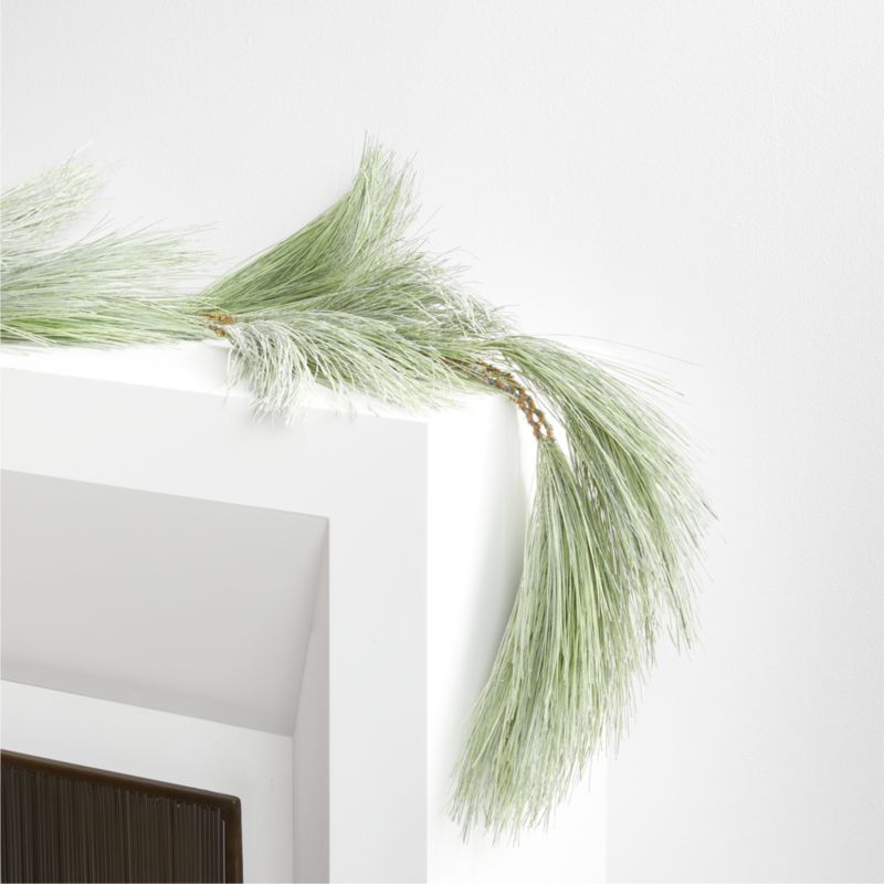 Faux Long Needle White Pine Garland 6' | Crate and Barrel | Crate & Barrel