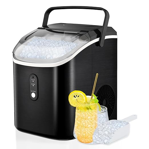 Humhold Portable Nugget Ice Maker CounterTop, 33Lbs/24Hrs Chewable Pebble Ice, Auto Self Cleaning... | Amazon (US)