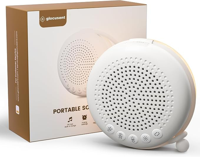 Glocusent 3-in-1 Portable Baby Sound Machine, White Noise Machine for Sleeping, Night Light & Pho... | Amazon (US)