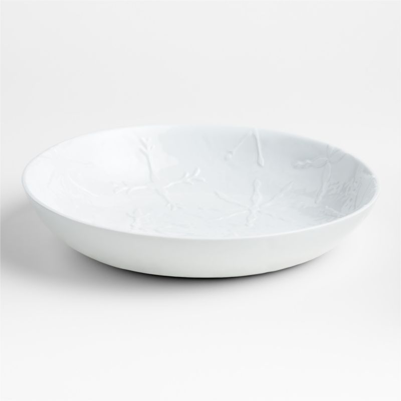 Mercer Snowflake Porcelain Serving Bowl | Crate & Barrel | Crate & Barrel