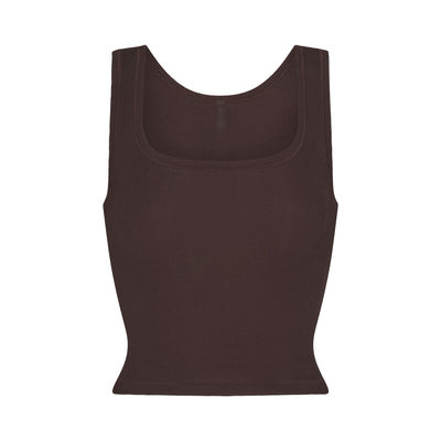 SKIMS Tank Top | Deep Neutral | 3XL | Cotton Rib | SKIMS (US)