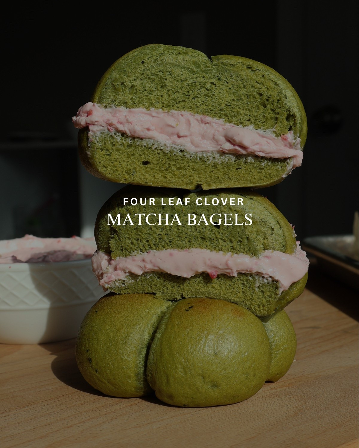 These easy matcha bagels are super easy to make and are shaped into a four leaf clover for the perfect St. Patrick’s Day themed breakfast.

Recipe: https://kaylazenner.com/easy-matcha-bagels/