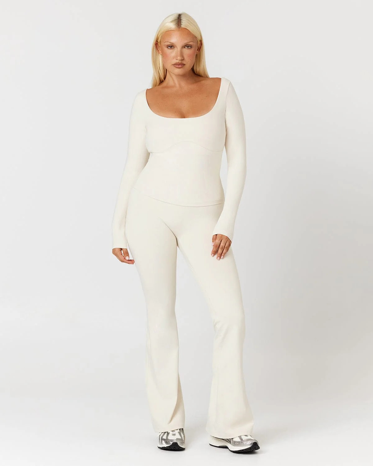 Form Invisible Scrunch Flare Leggings | Vanilla | Crop Shop Boutique AU