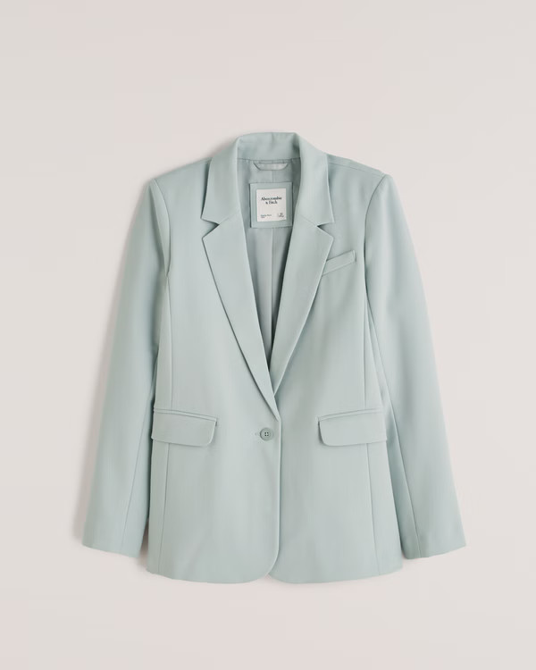 Women's Single-Breasted Blazer | Women's Coats & Jackets | Abercrombie.com | Abercrombie & Fitch (US)