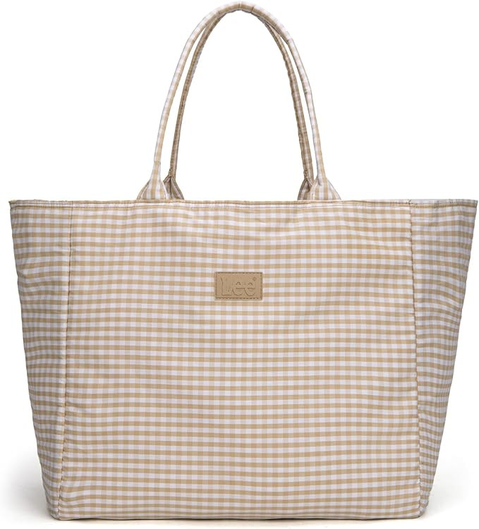 Montana West x Lee Extra Large Soft Cotton Tote Bag for Women Thick Lightweight Shoulder Bag Reus... | Amazon (US)