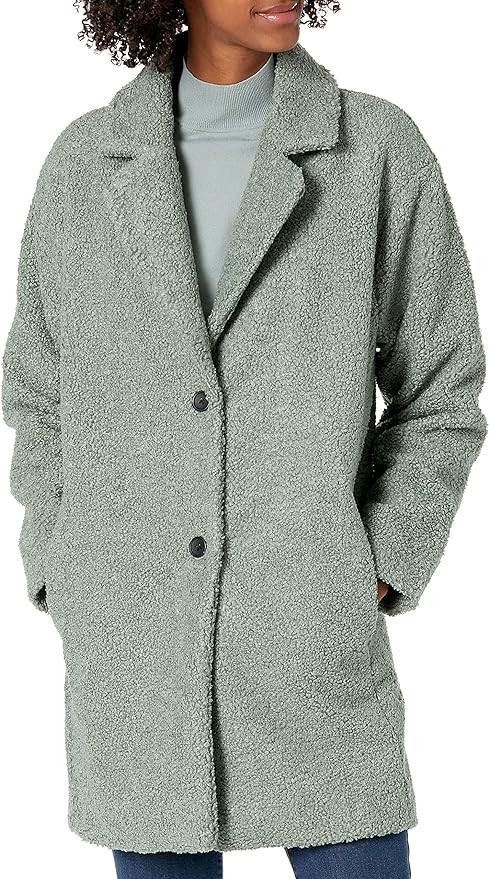 Amazon Essentials Women's Teddy Bear Fleece Oversized-Fit Lapel Jacket (Previously Daily Ritual) | Amazon (US)