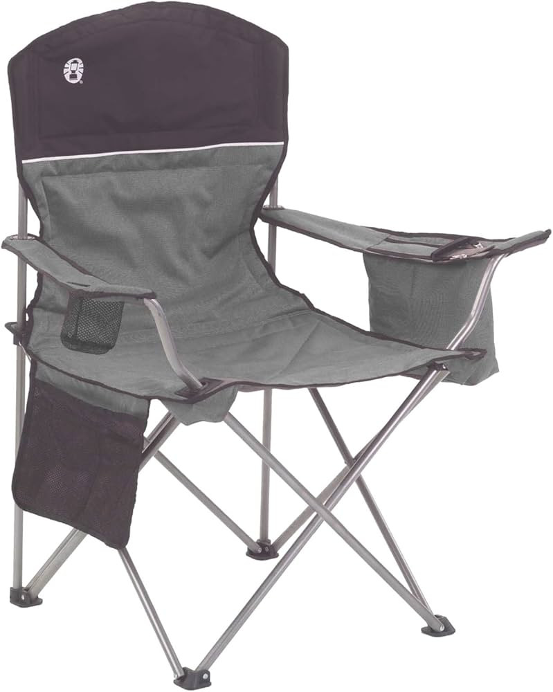 Coleman Portable Camping Chair with 4-Can Cooler, Fully Cushioned Seat and Back with Side Pocket ... | Amazon (US)