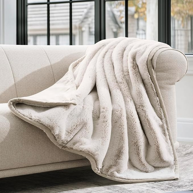 EVERGRACEHOME Ultra Soft Luxury Fluffy Mink Faux Fur Throw Blanket, Thick Warm Fall Winter Blanke... | Amazon (US)
